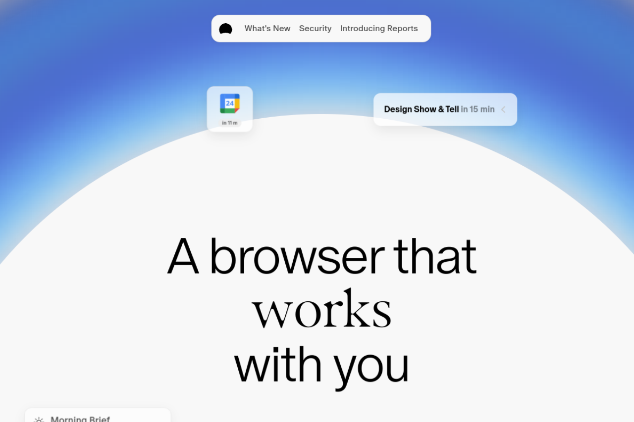 Dia Browser website screenshot