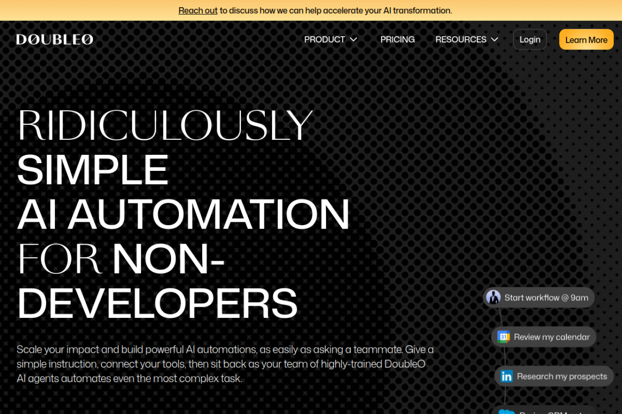 Doubleo Ai website screenshot