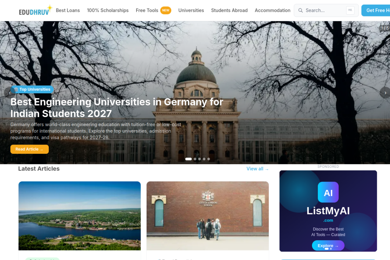 Edudhruv website screenshot