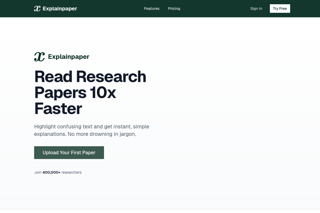 Explainpaper website screenshot