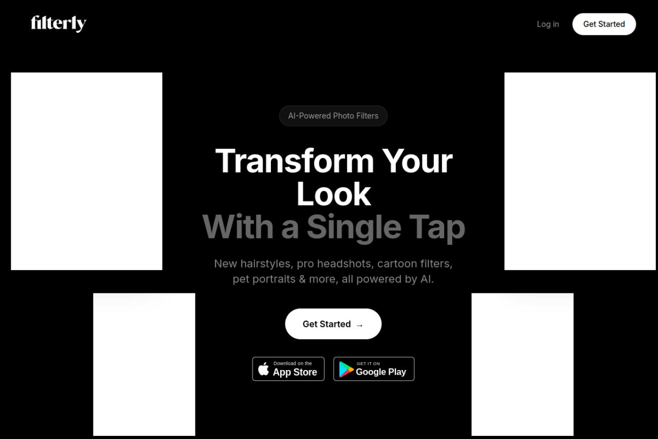 Filterly website screenshot