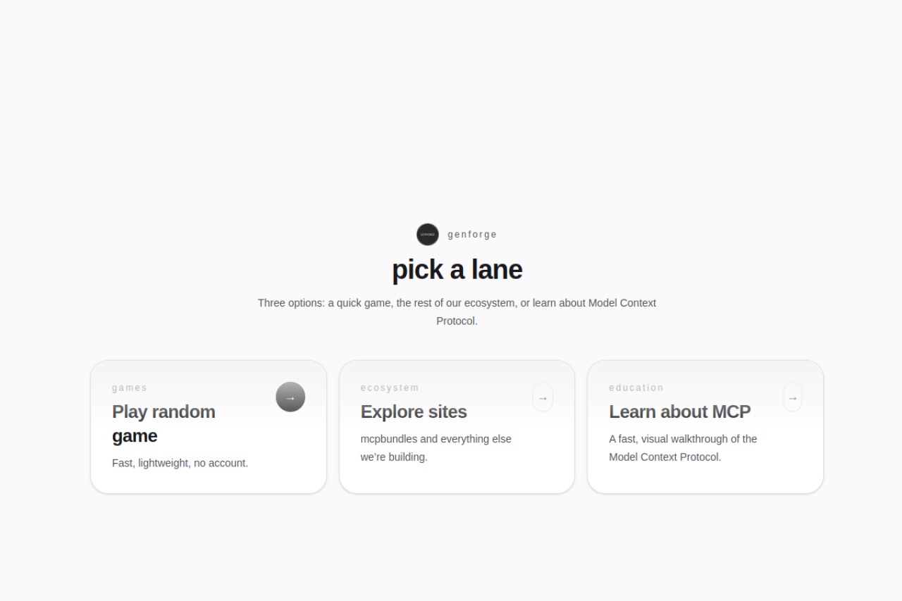 Genforge website screenshot