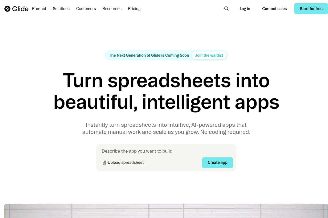 Glide website screenshot