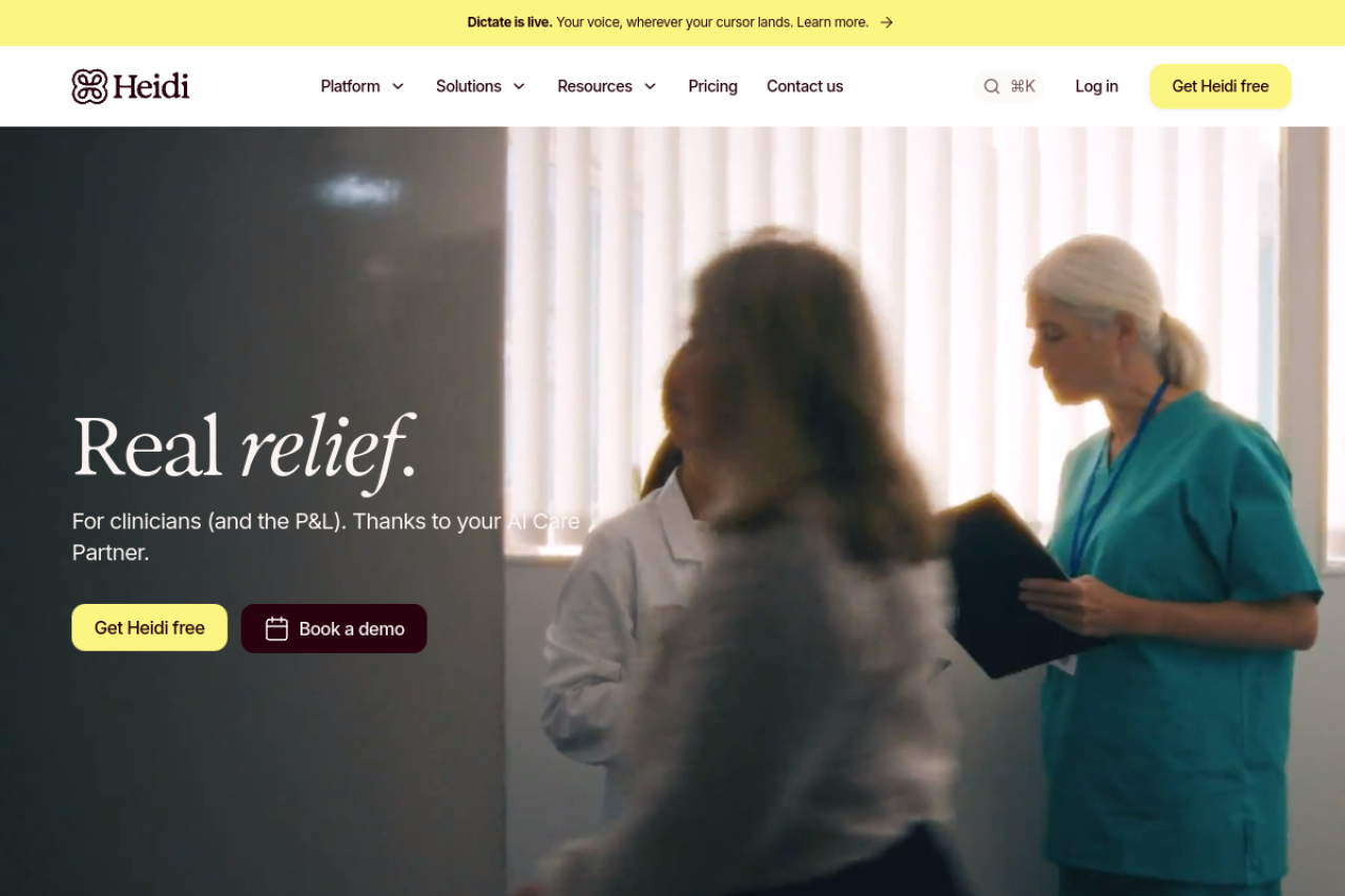 Heidi website screenshot