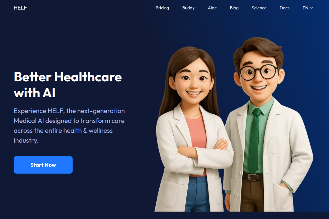 Health Expert Language Framework Helf website screenshot
