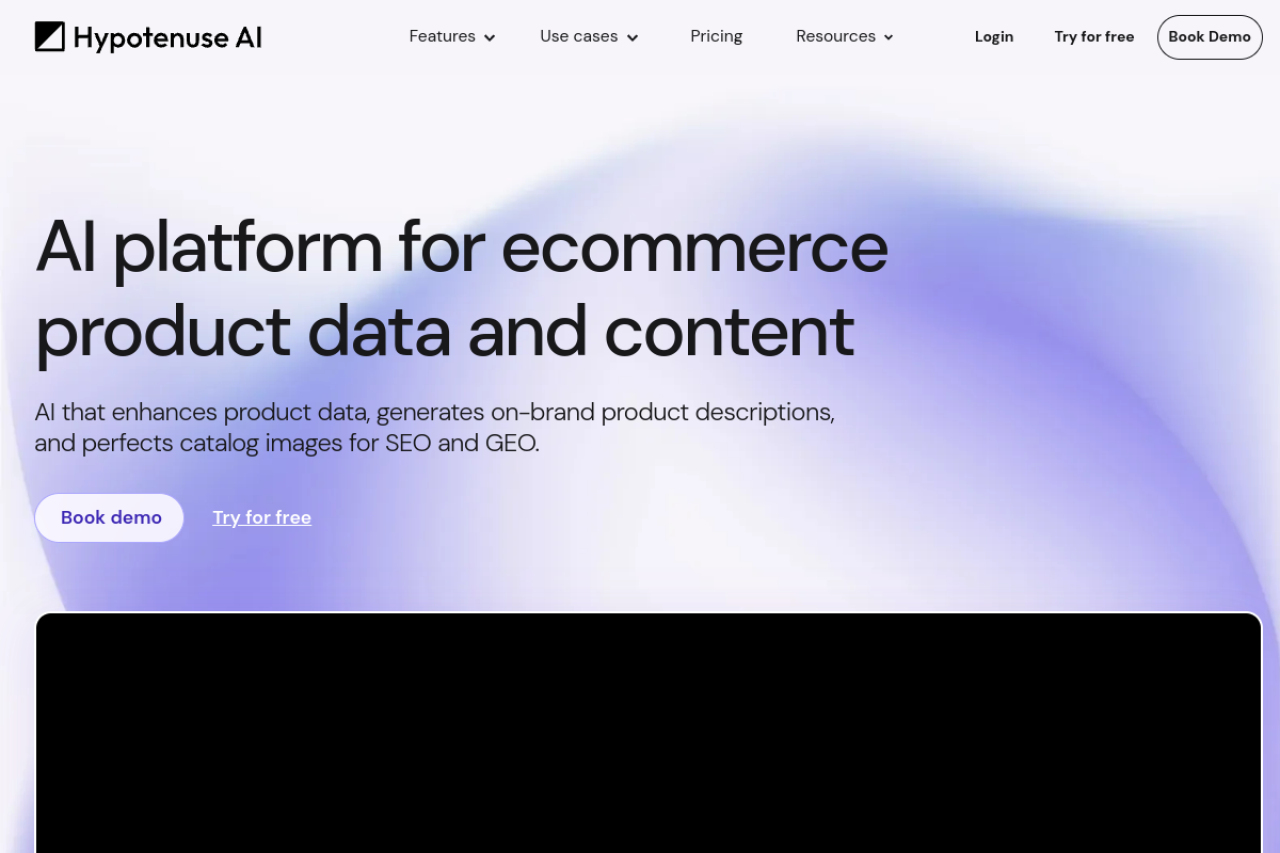 Hypotenuse AI website screenshot