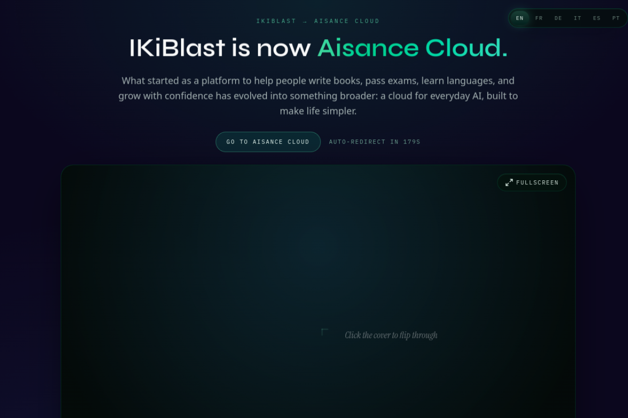 Ikiblast website screenshot