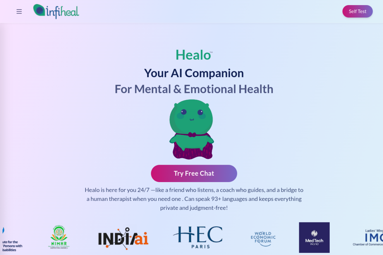 Infiheal website screenshot