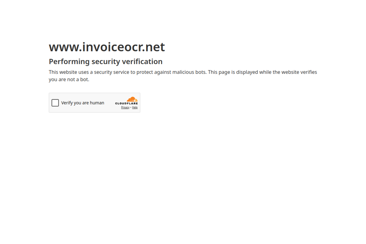Invoiceocr website screenshot