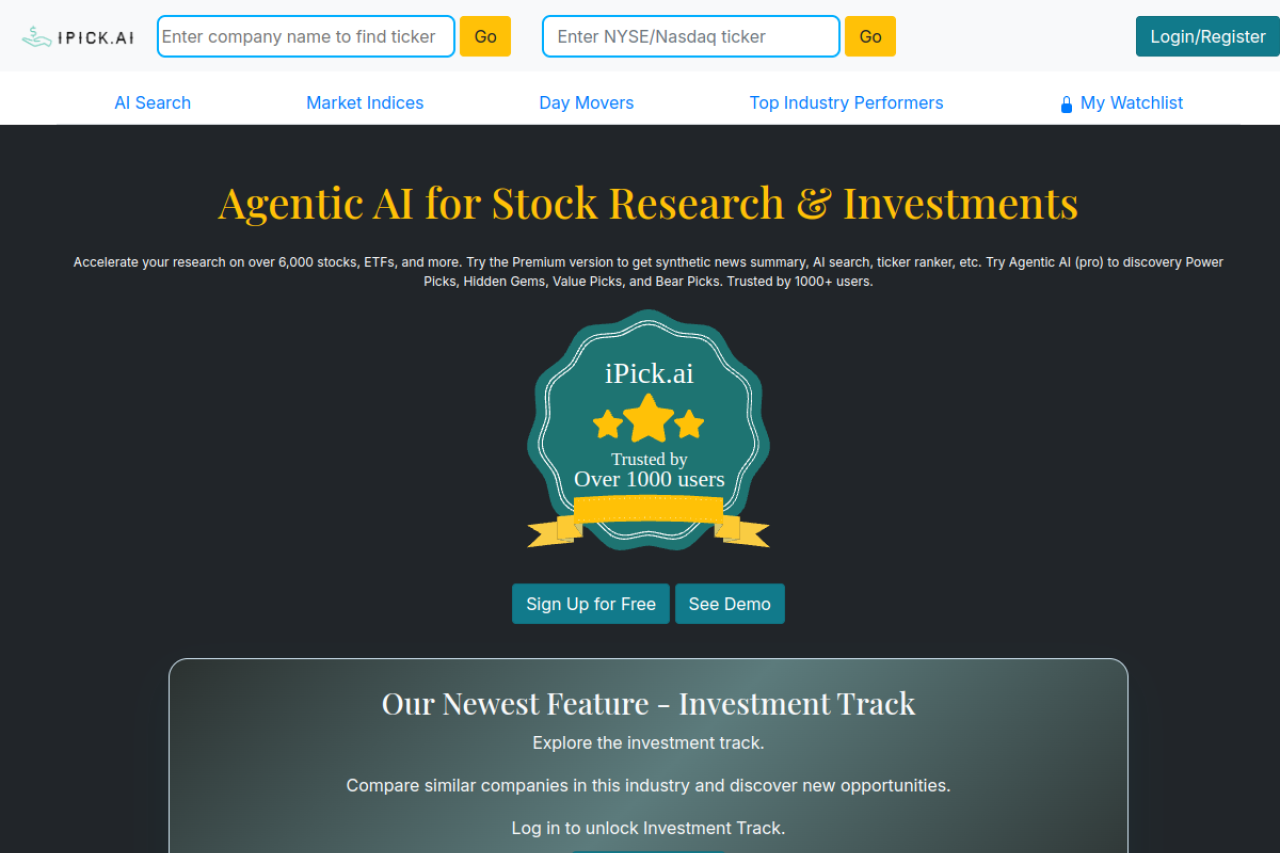 Ipick Ai website screenshot