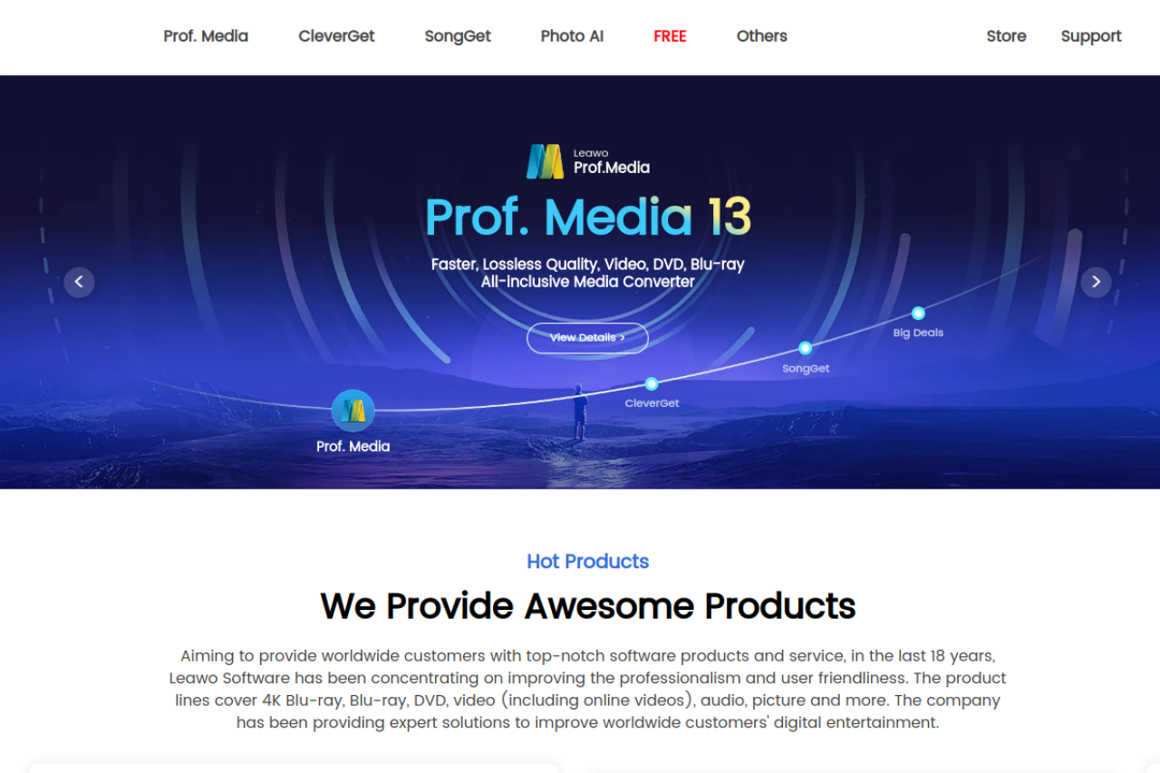 Leawo website screenshot