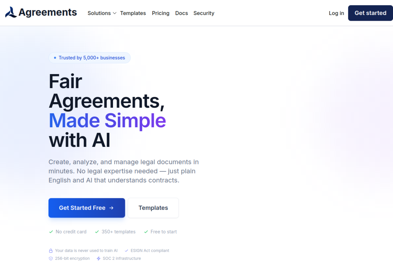 Legaliser website screenshot