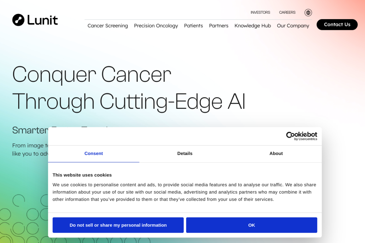 Lunit website screenshot