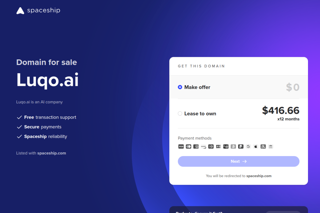 Luqo Ai website screenshot