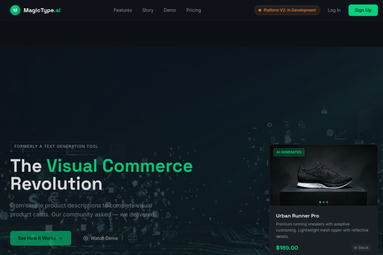 Magic Type AI website screenshot