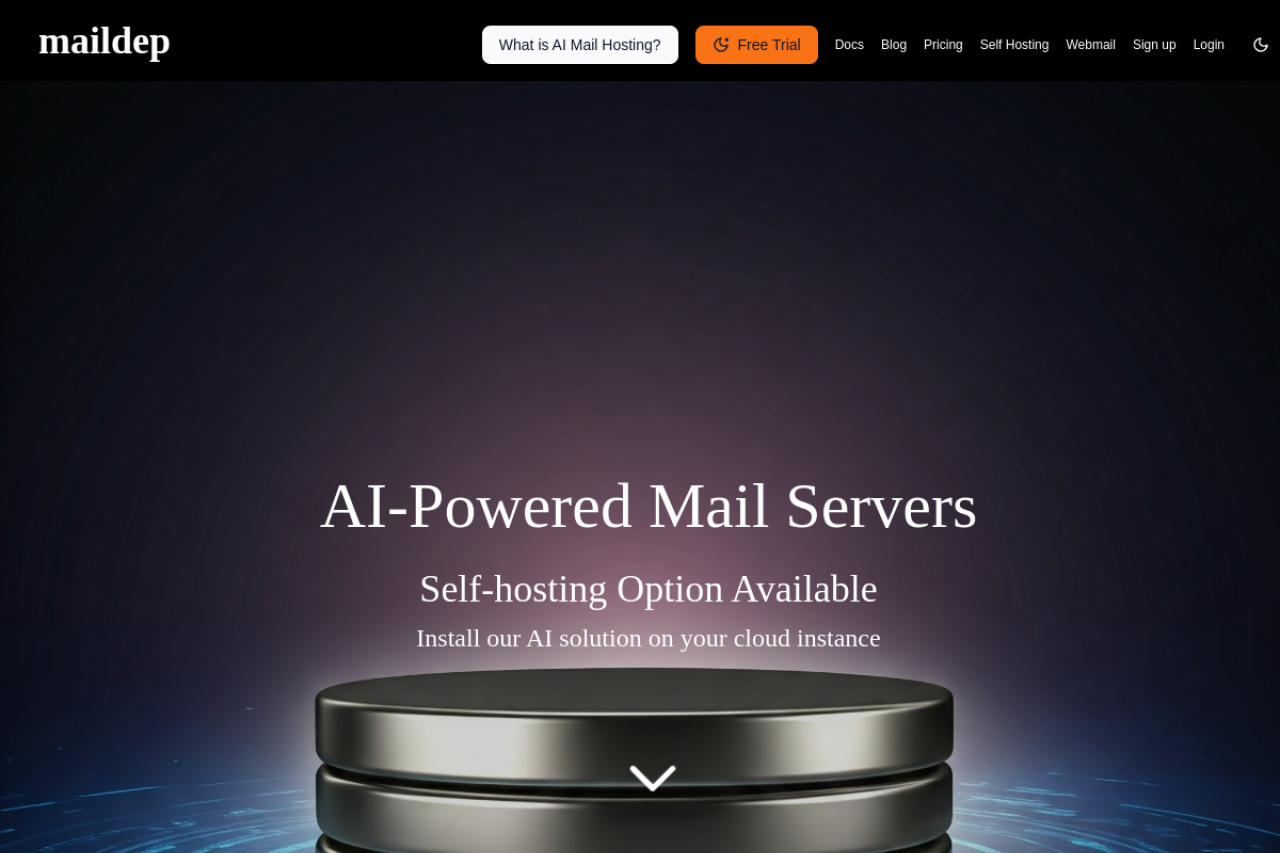 Maildep website screenshot