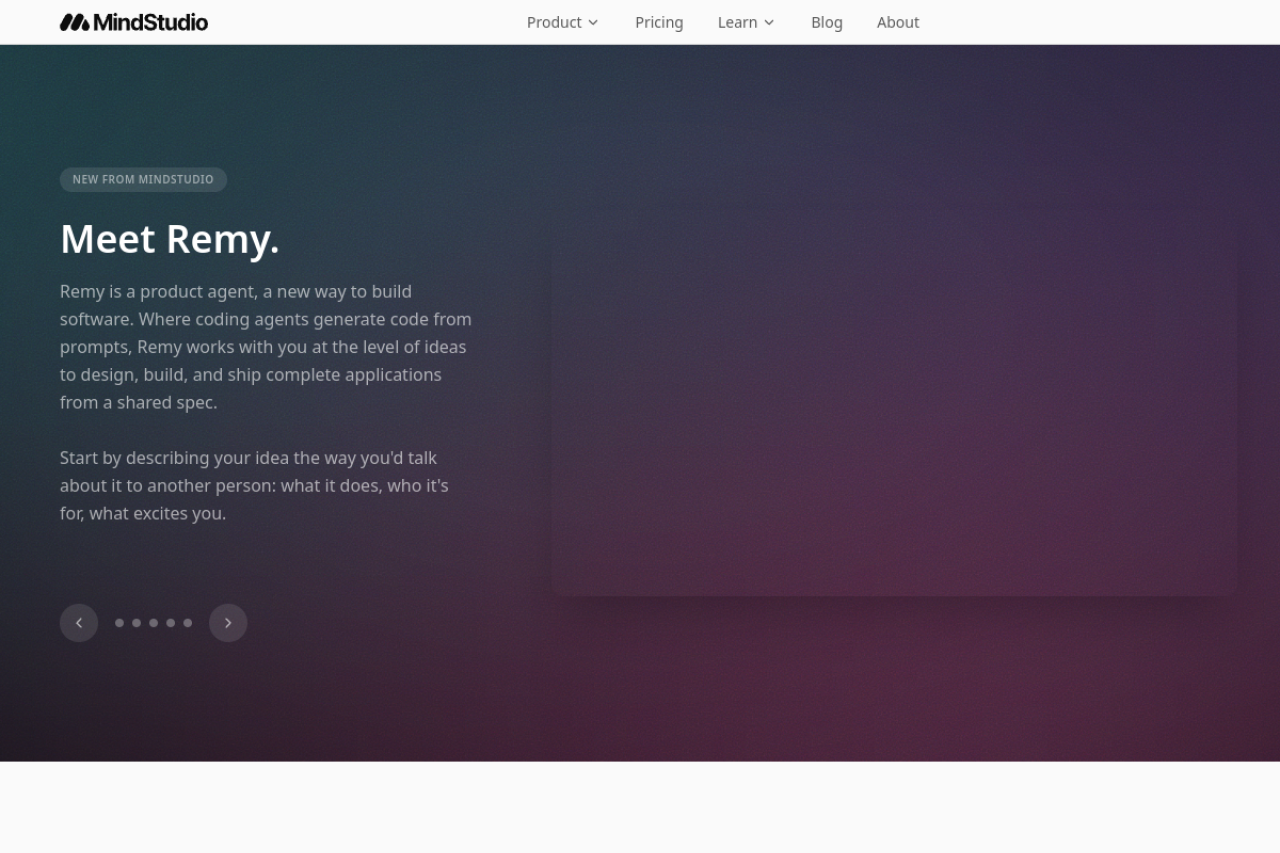 Mindstudio website screenshot