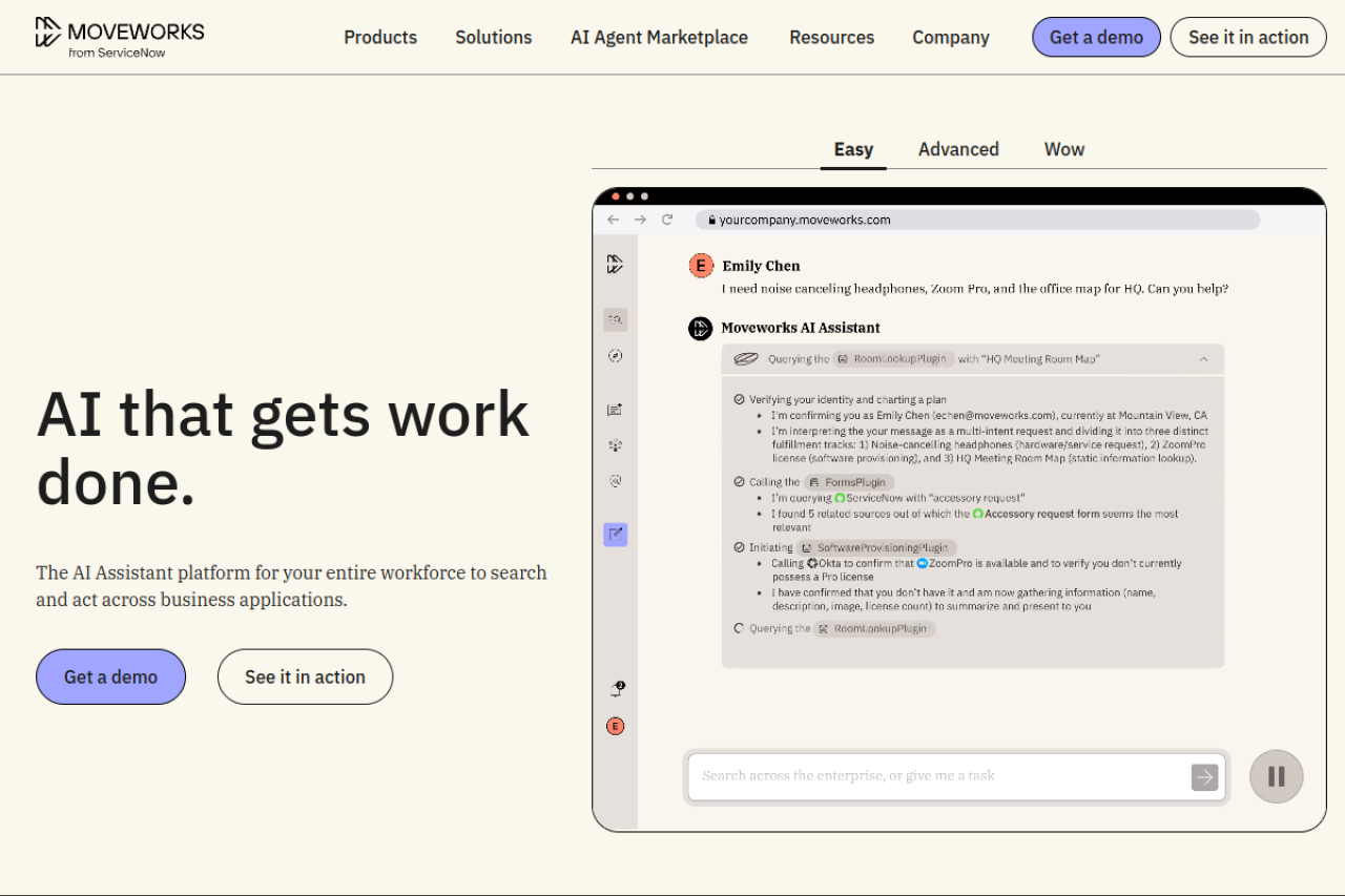 Moveworks website screenshot