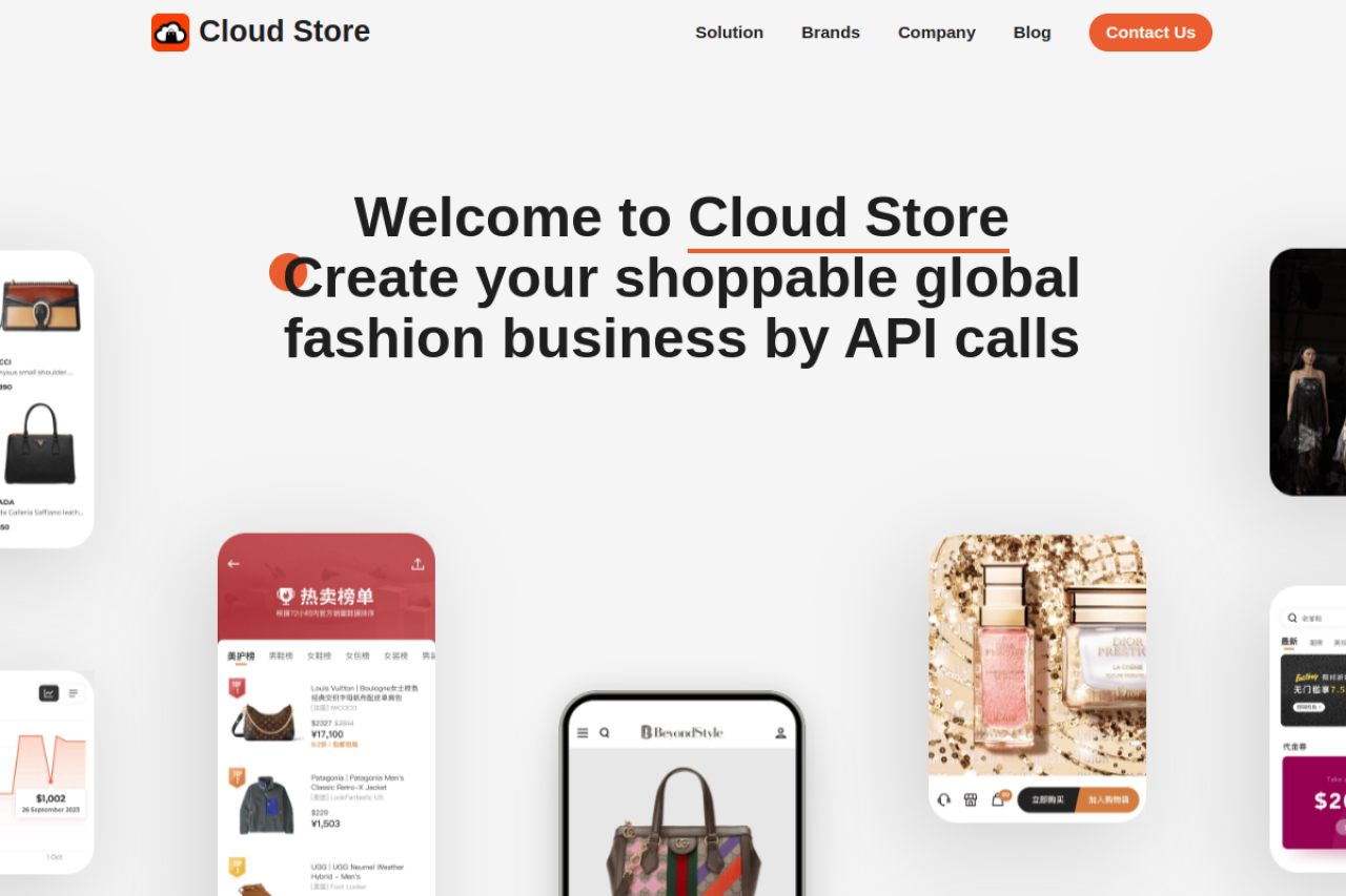 Cloud Store Ai Smart Shopping Api website screenshot
