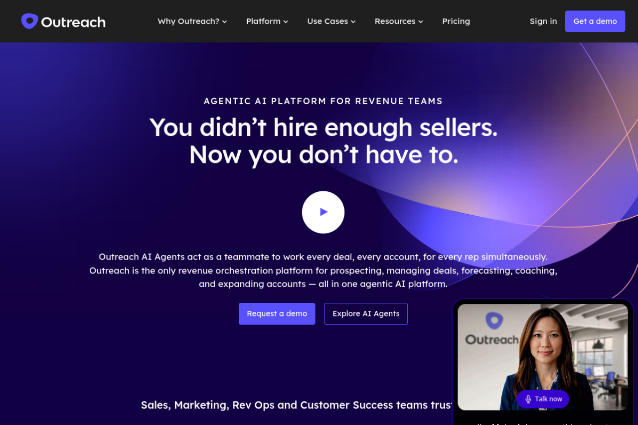 Outreach website screenshot