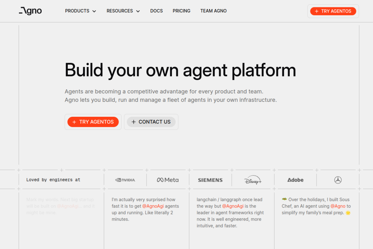 Phidata website screenshot
