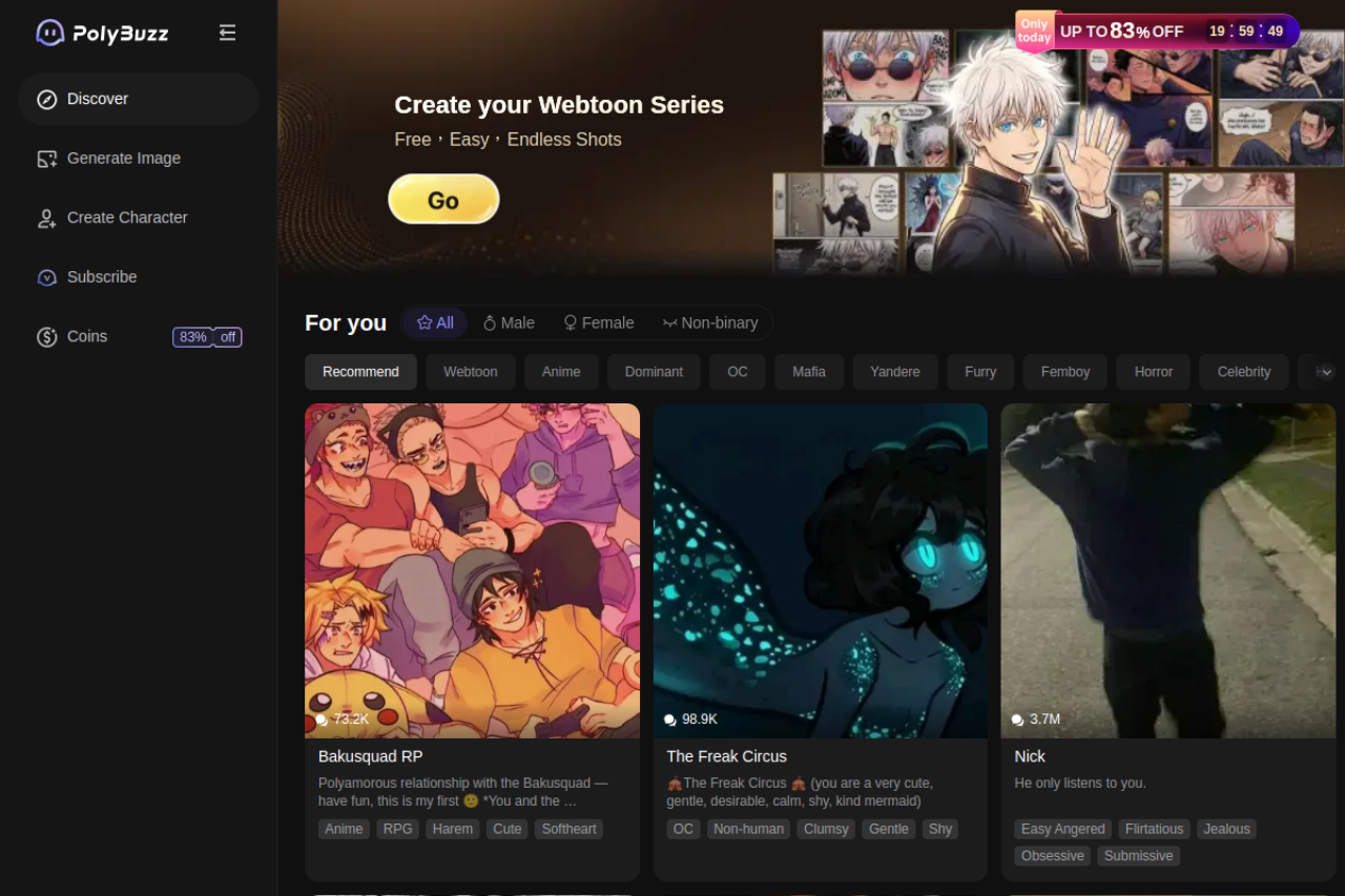 Polybuzz website screenshot