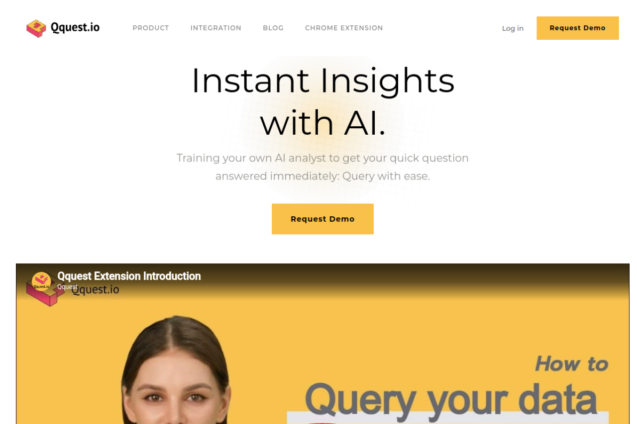 Qquest Beta website screenshot