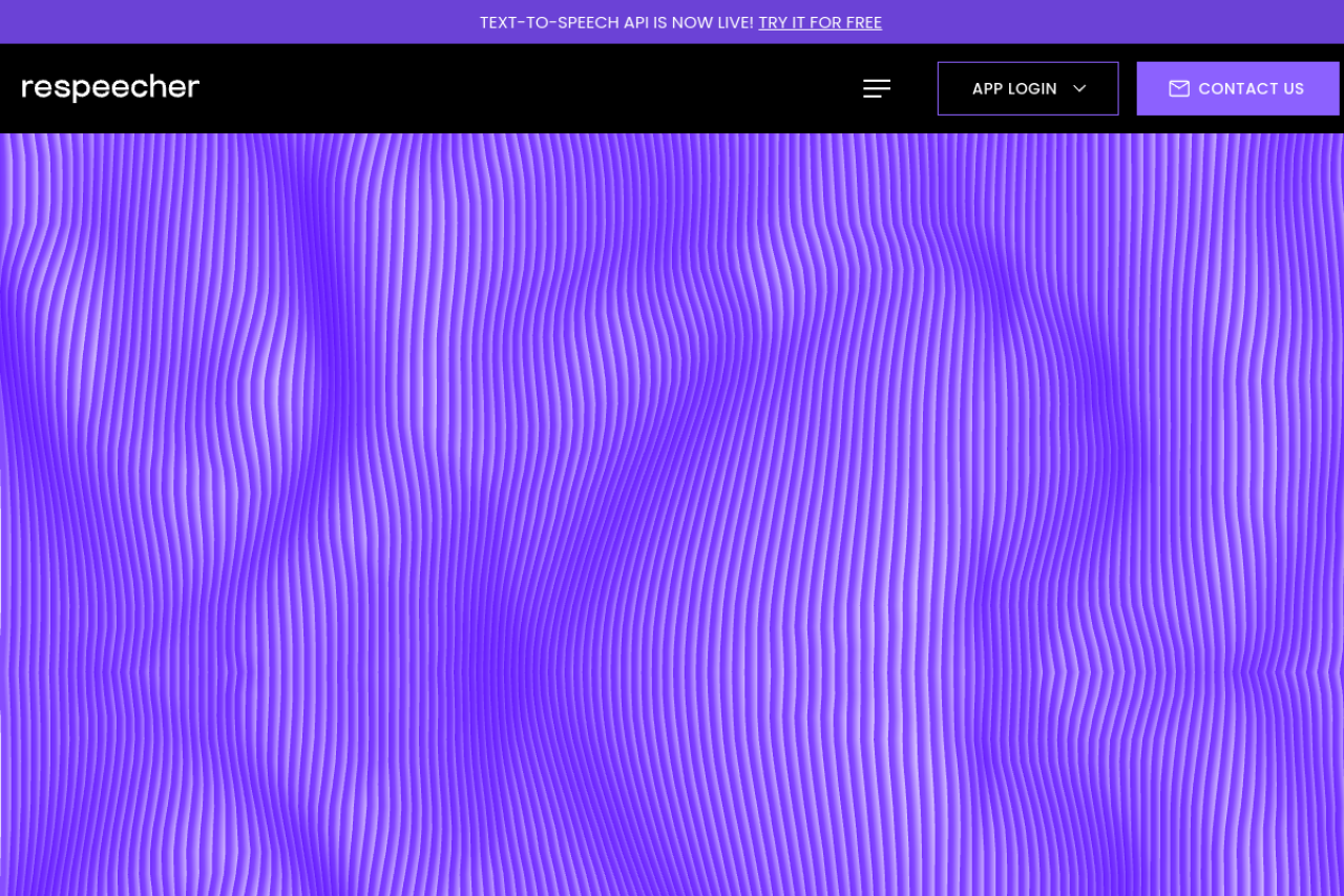 Respeecher website screenshot