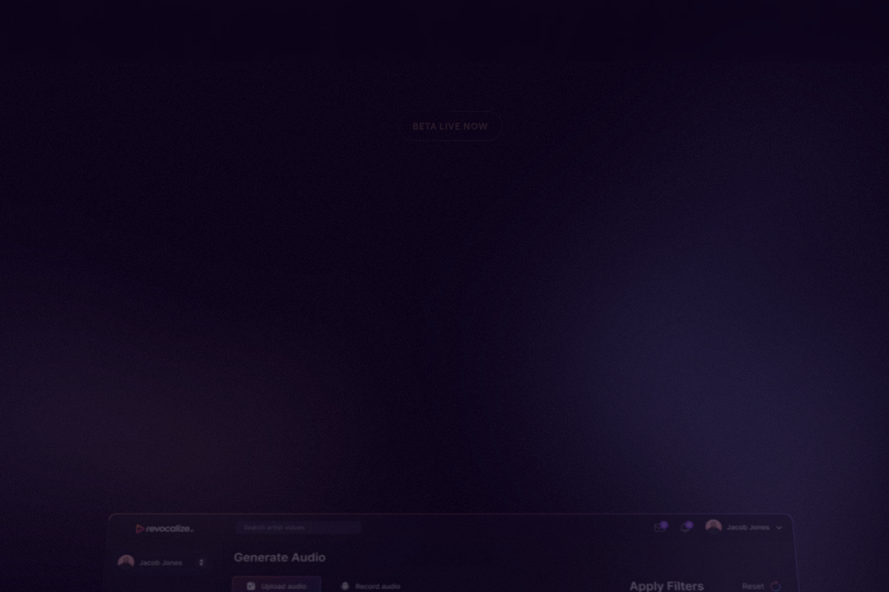 Revocalize Ai website screenshot