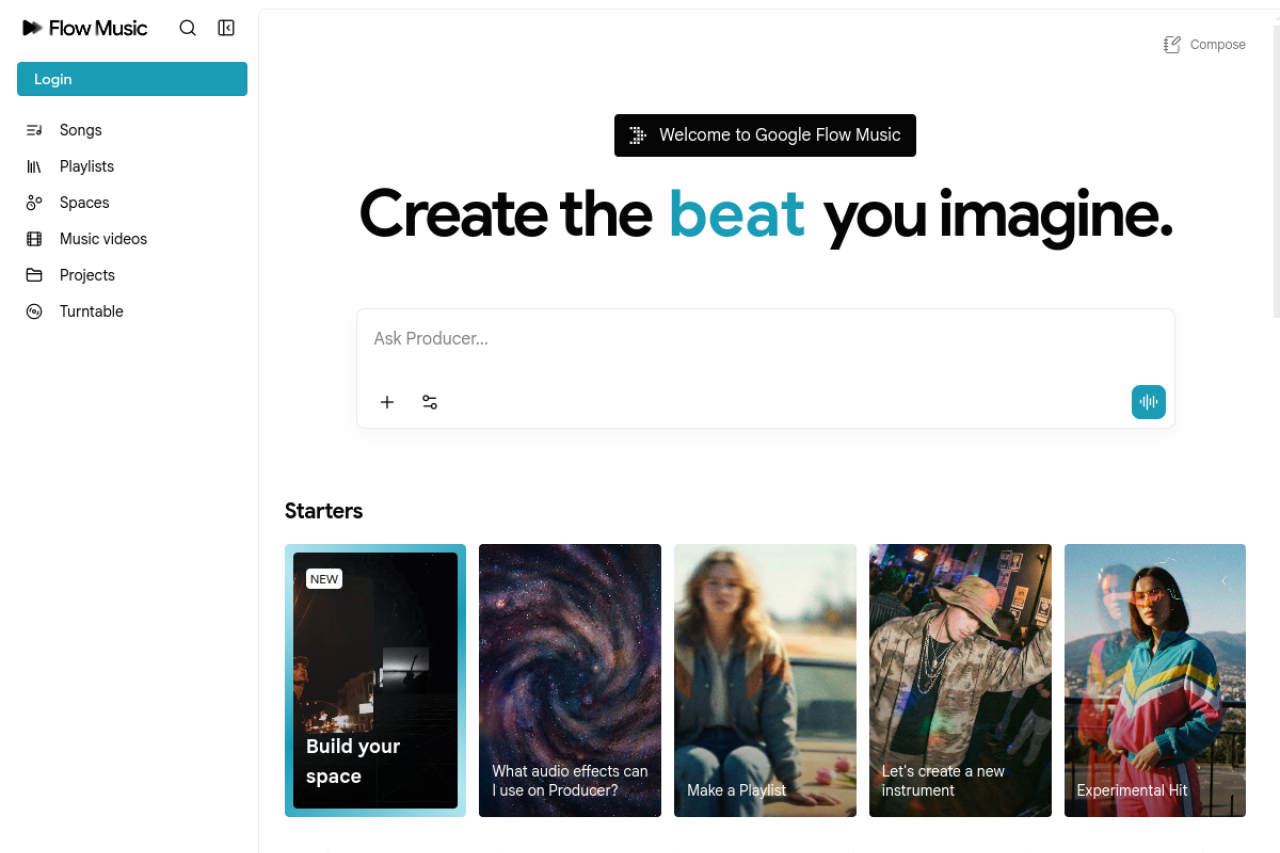 Riffusion website screenshot