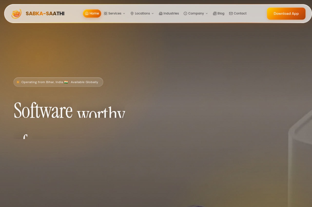 Live website preview of Sabka Saathi Digital Services