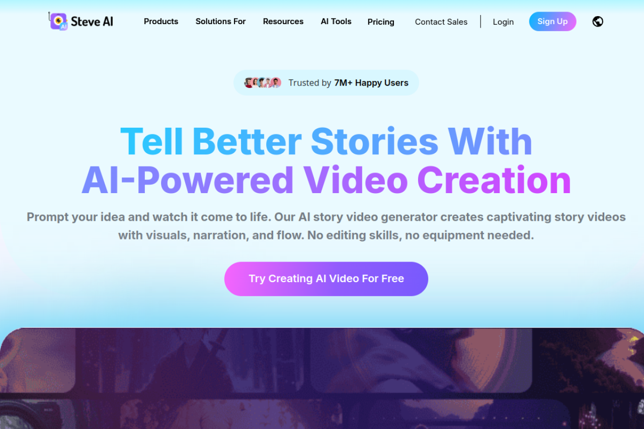 Steve Ai website screenshot