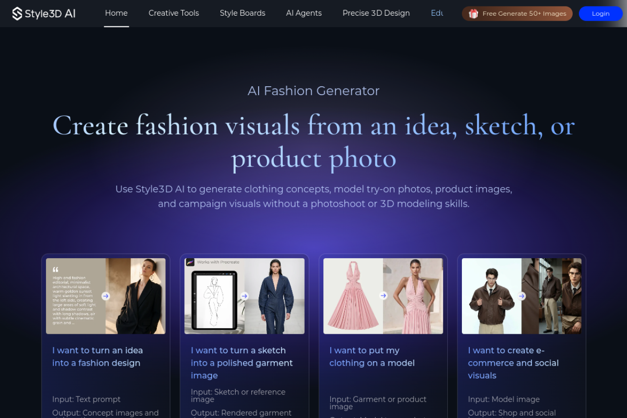 Style3d Ai website screenshot