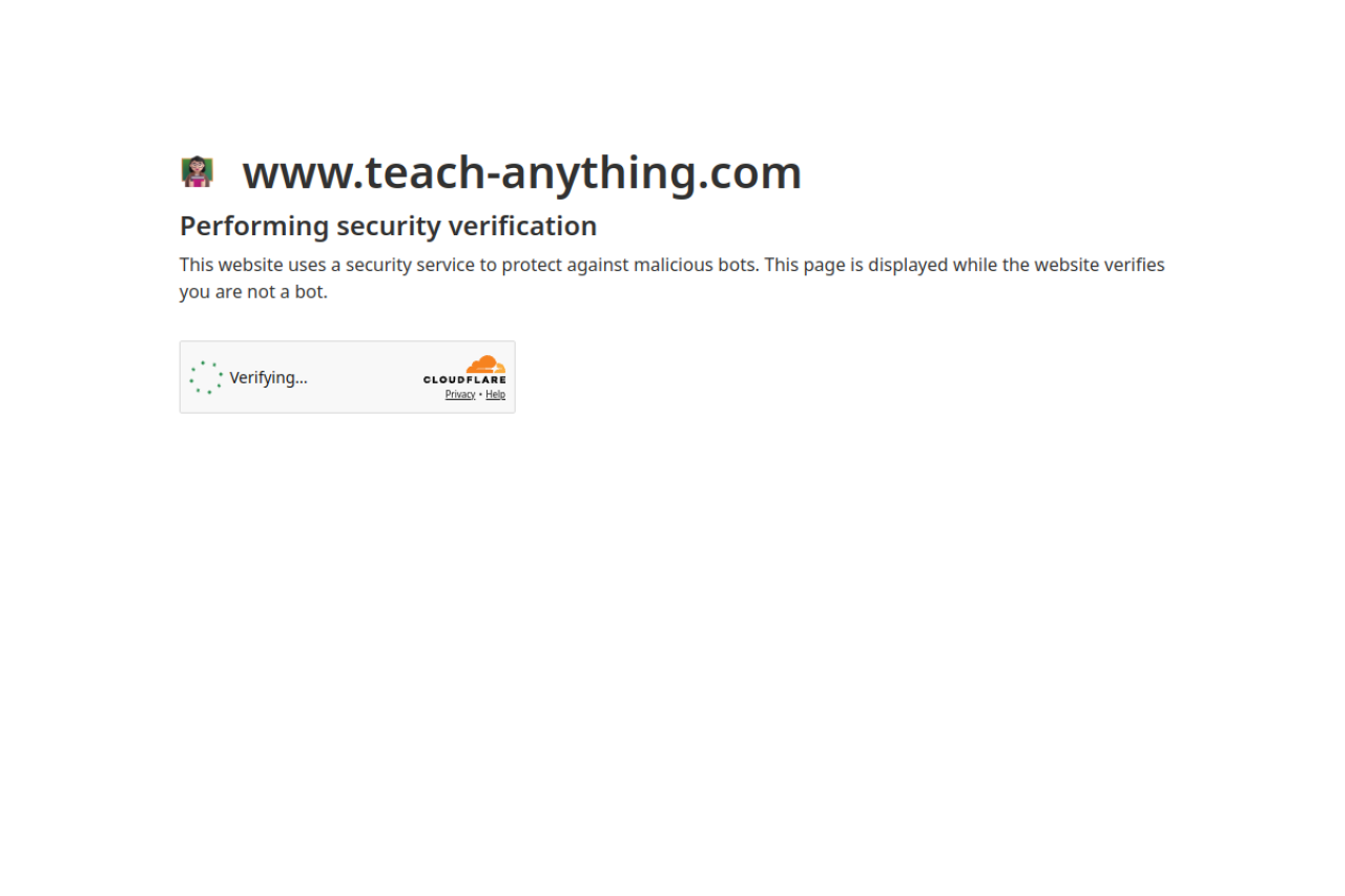 Teach Anything website screenshot
