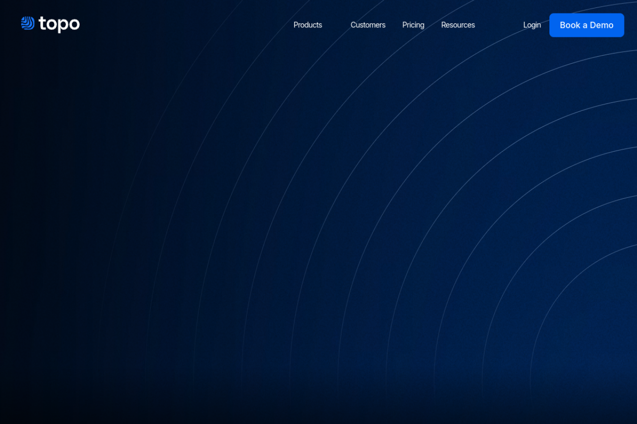 Topo website screenshot