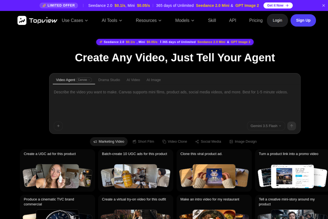Topview Ai website screenshot