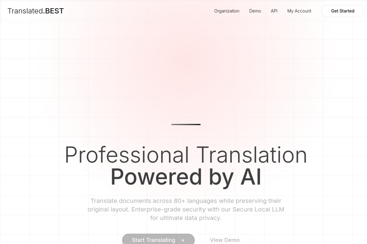 Translated Best website screenshot