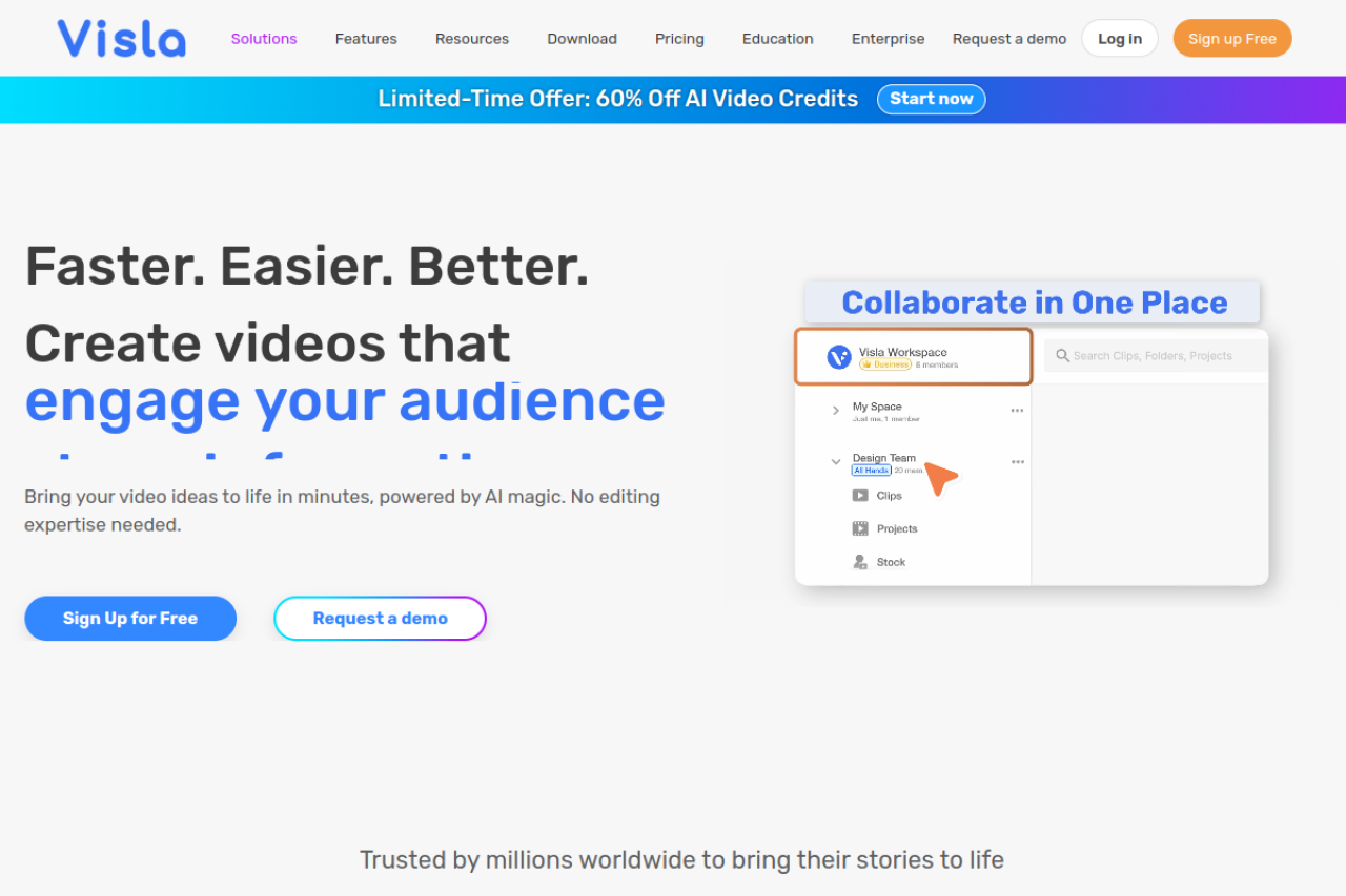 Visla website screenshot