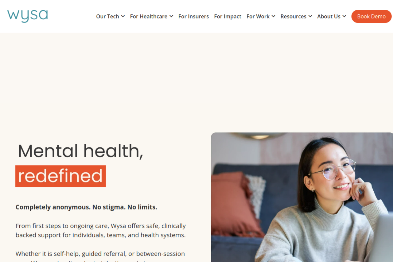Wysa website screenshot