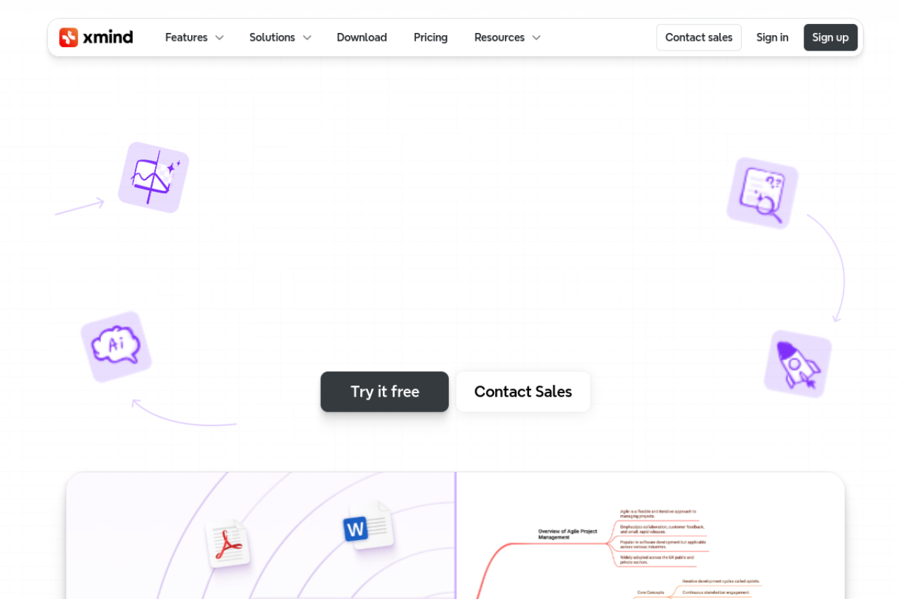 Xmind Copilot website screenshot