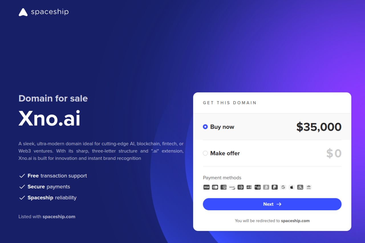 Xno Ai website screenshot