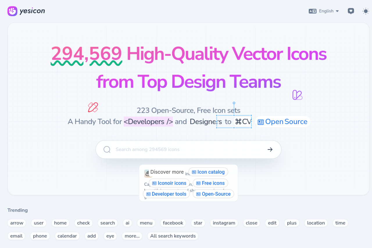 Yesicon website screenshot