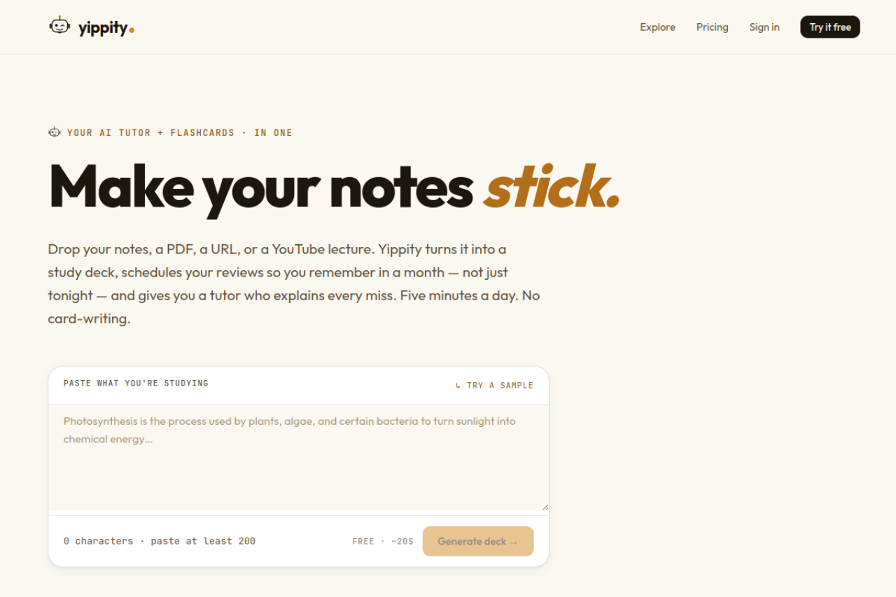Yippity website screenshot