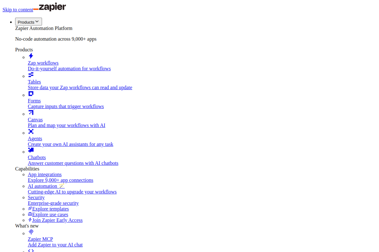 Zapier Com website screenshot