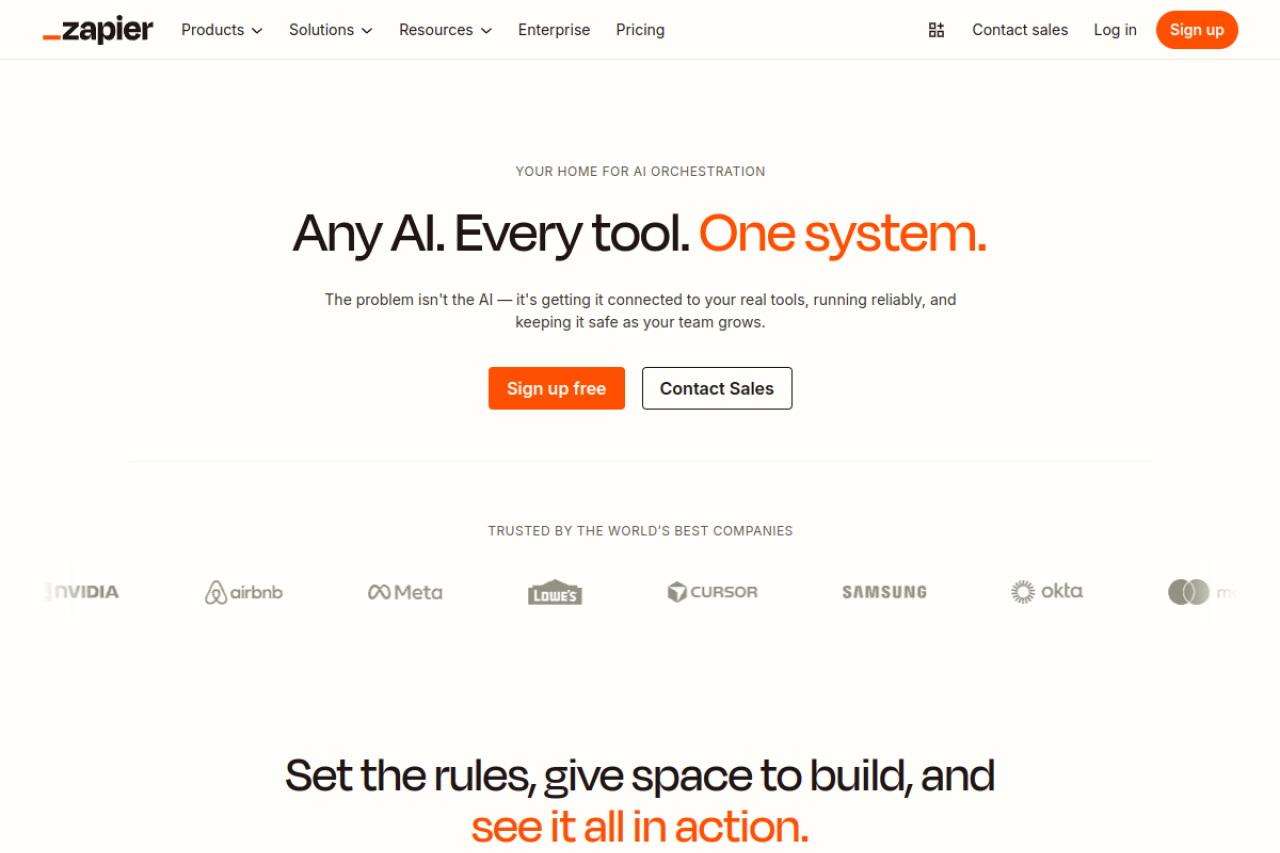 Zapier AI website screenshot