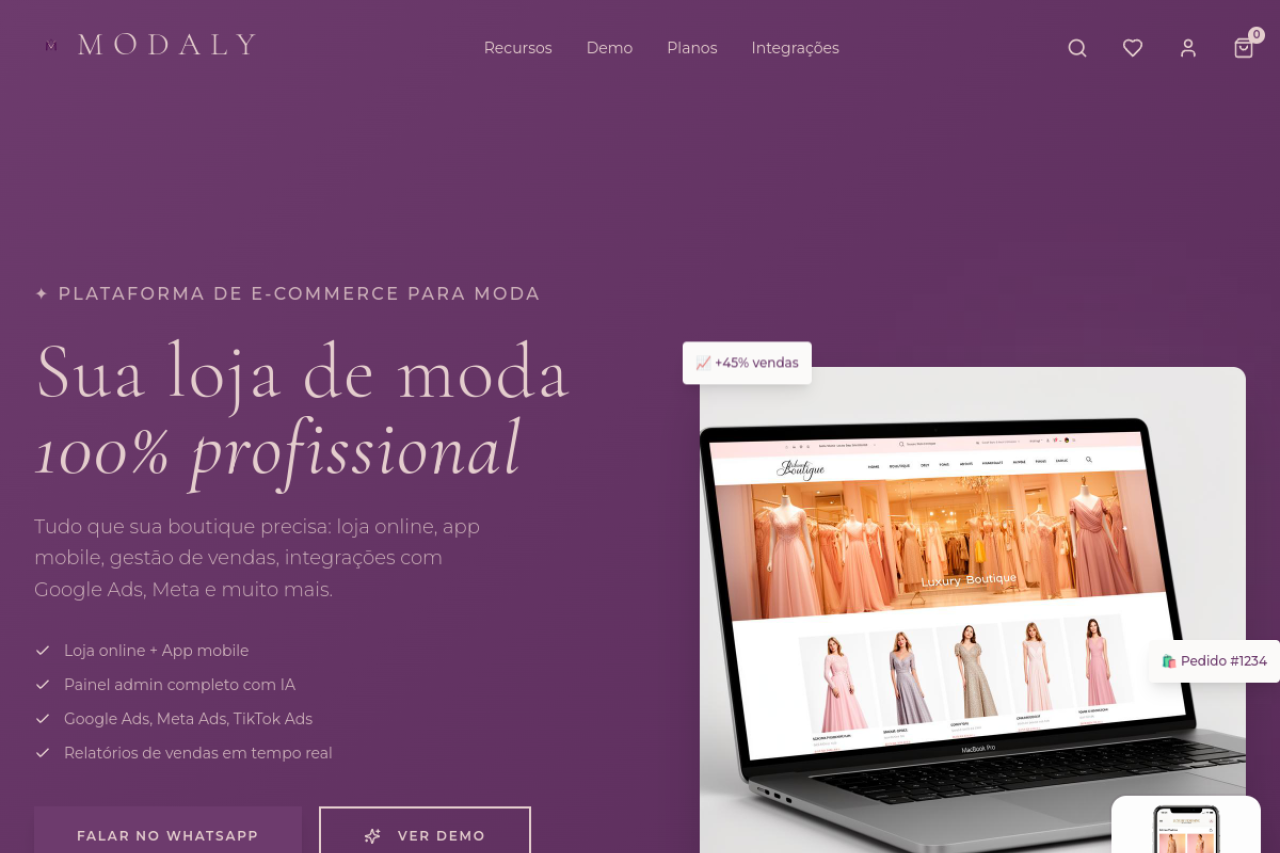 Screenshot do projeto App Boutiques