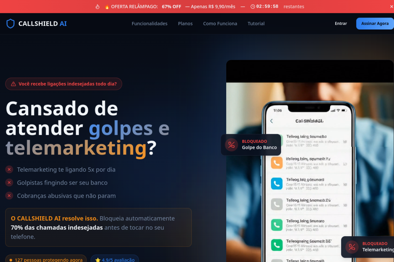 Screenshot do projeto Bloqueador de Chamadas