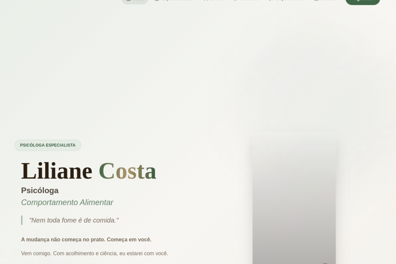 Screenshot do projeto Liliane Costa