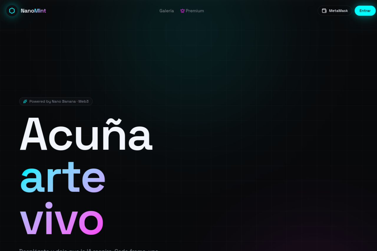 Captura de Creador NFT Neon