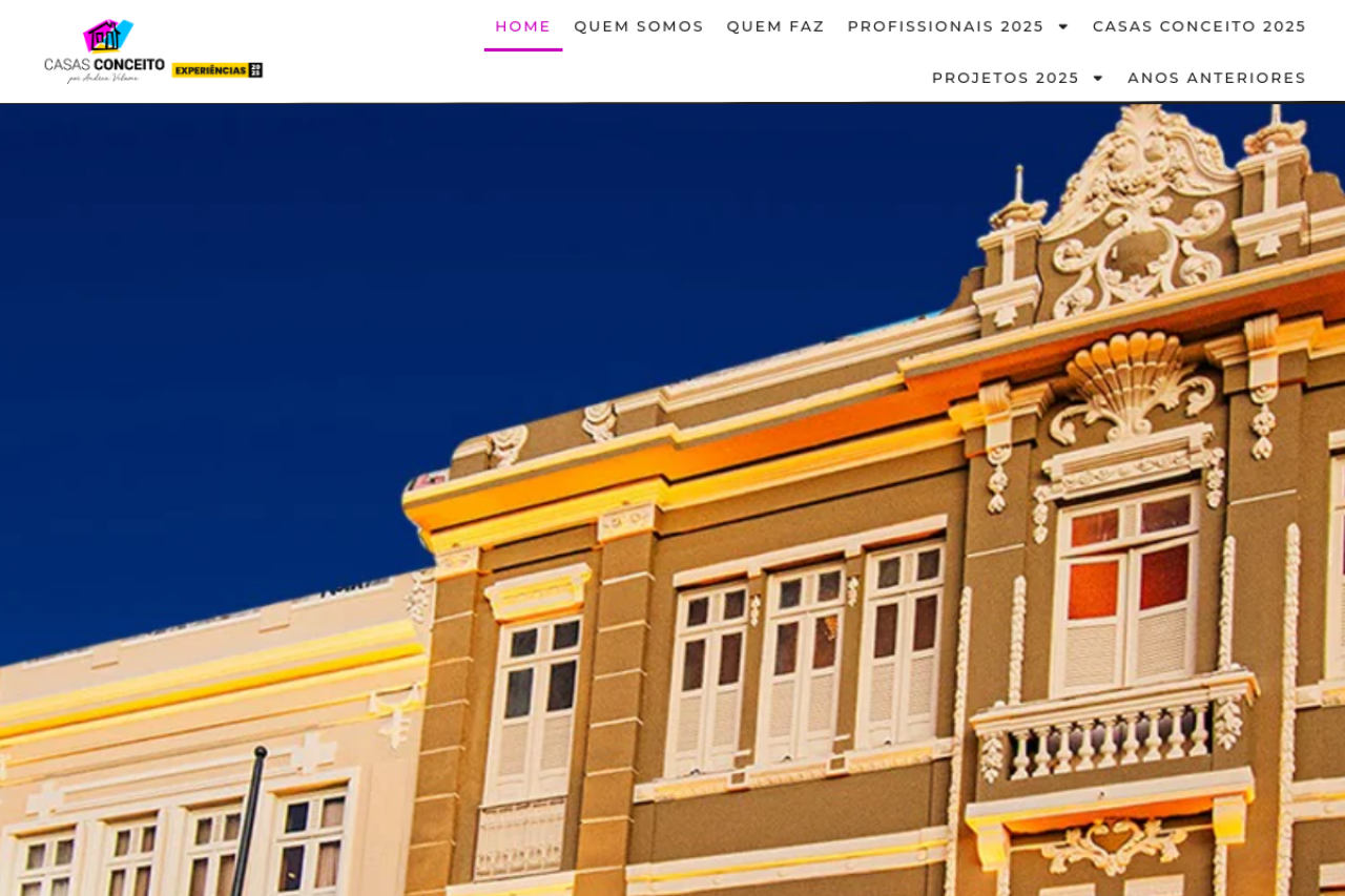 Captura real do site Mostra Casas Conceito
